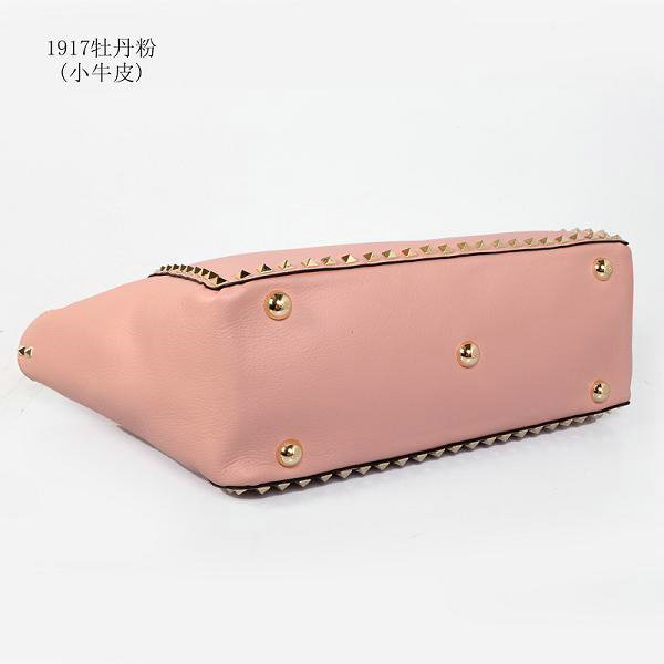 2014 Valentino Garavani rockstud medium tote bag 1917 pink - Click Image to Close